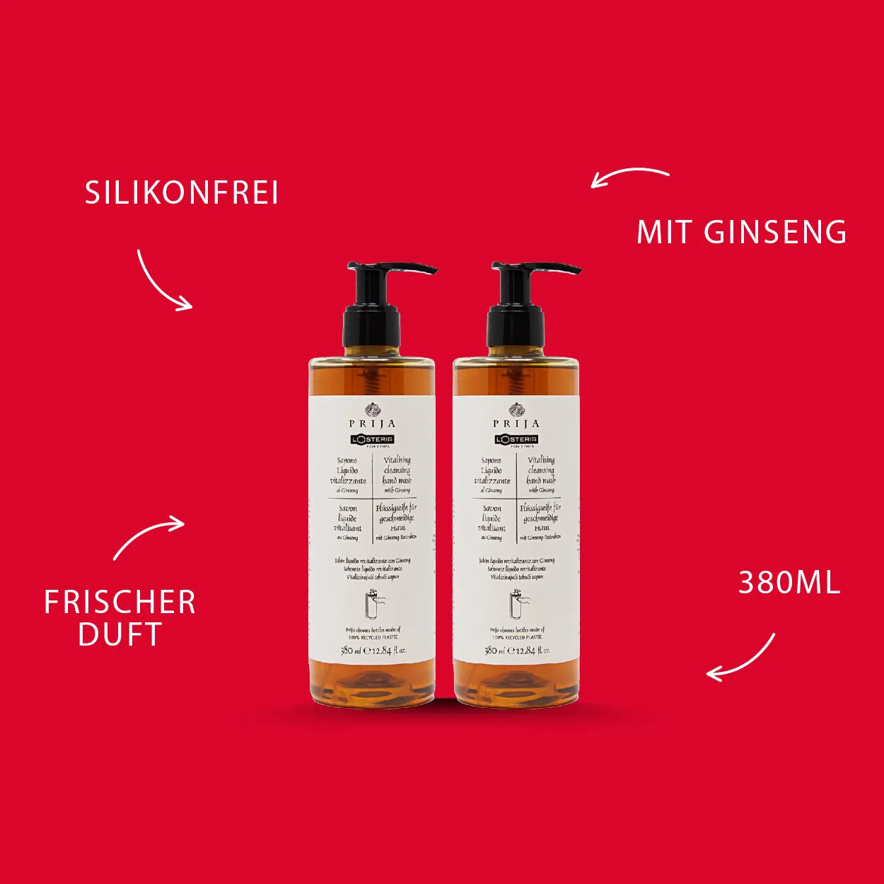 Prija Flüssigseife mit Ginseng, 2er Set