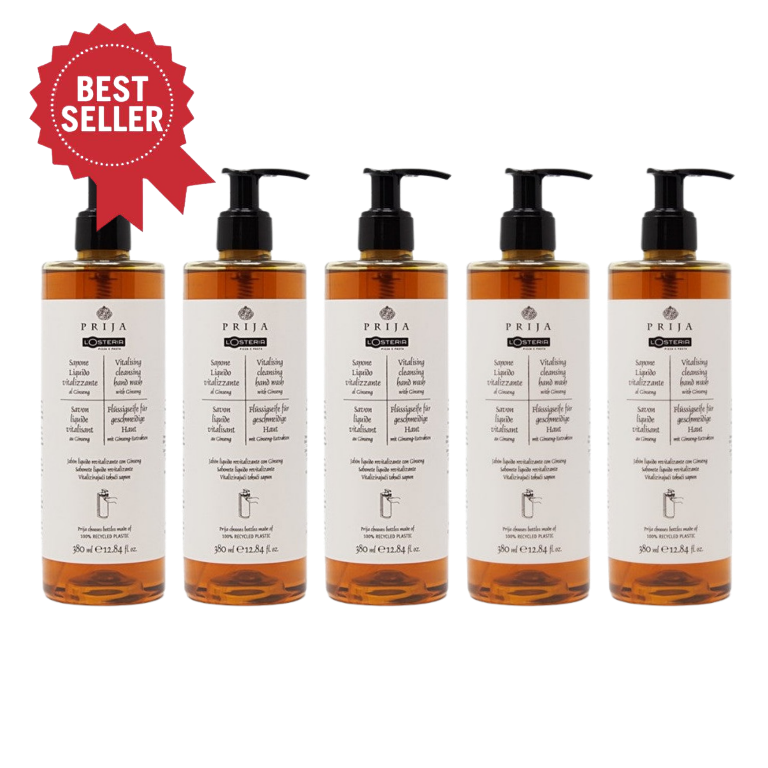 Prija Flüssigseife mit Ginseng, 5er Set