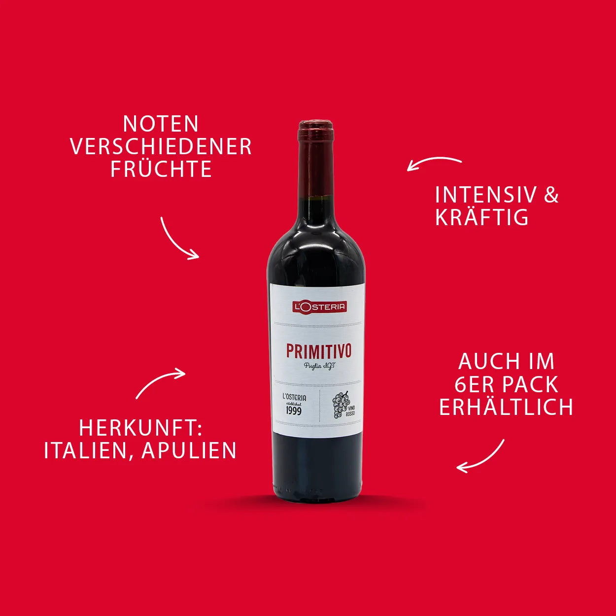 L'Osteria Primitivo Puglia IGT | alc. 13%
