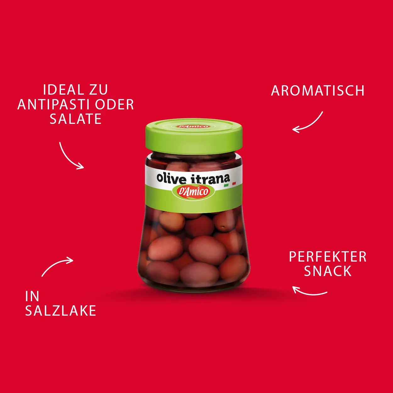D'Amico Schwarze Oliven in Salzlake 300 g