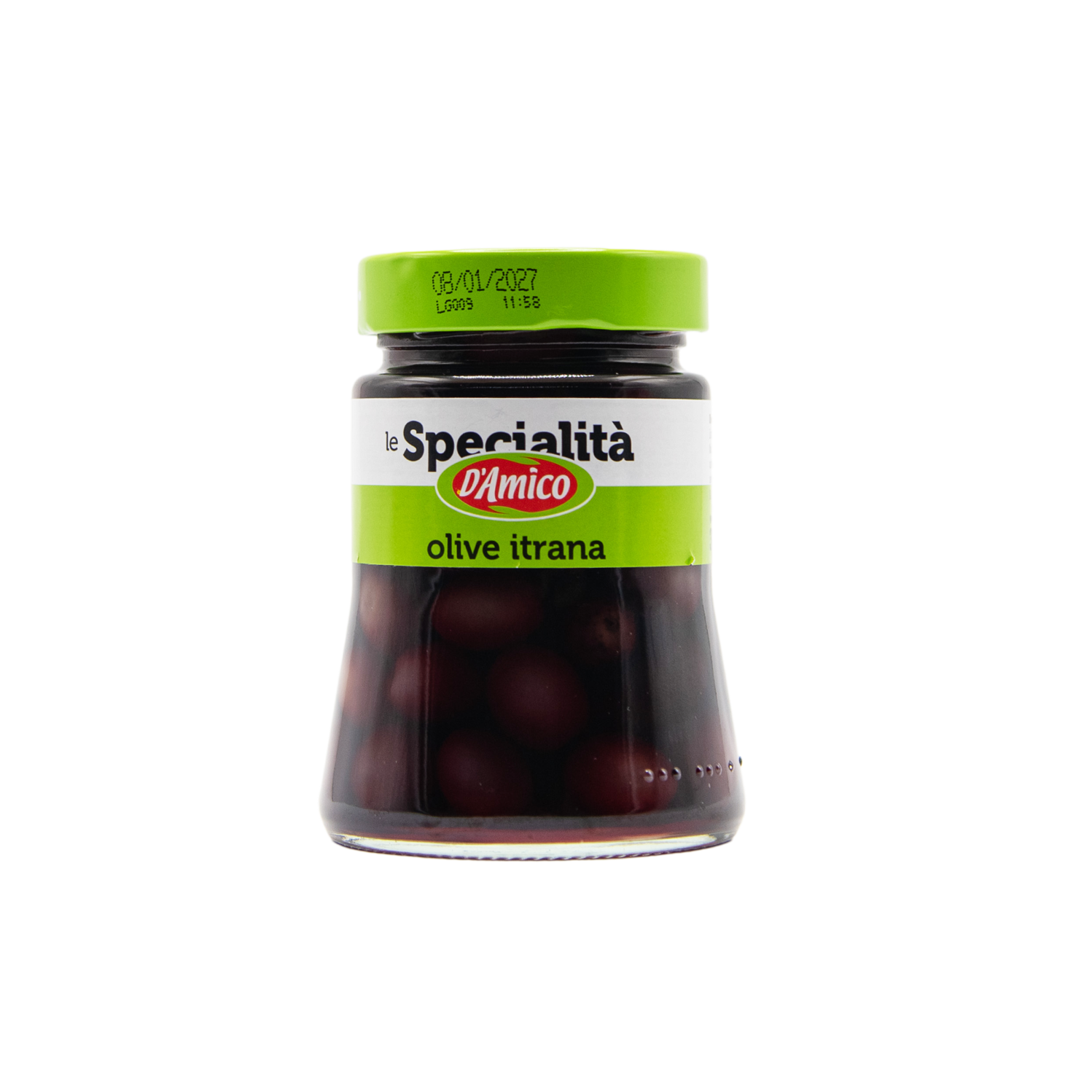 Schwarze Oliven in Salzlake eingelegt im 270 Gramm Glas aus dem L'Osteria Shop