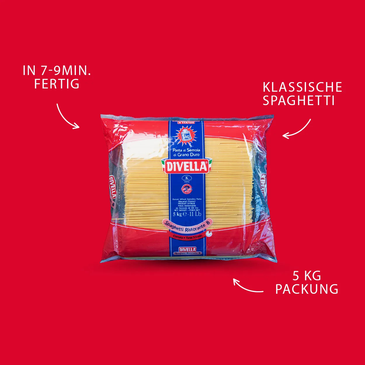 Divella Spaghetti Ristorante No.8 5 Kg