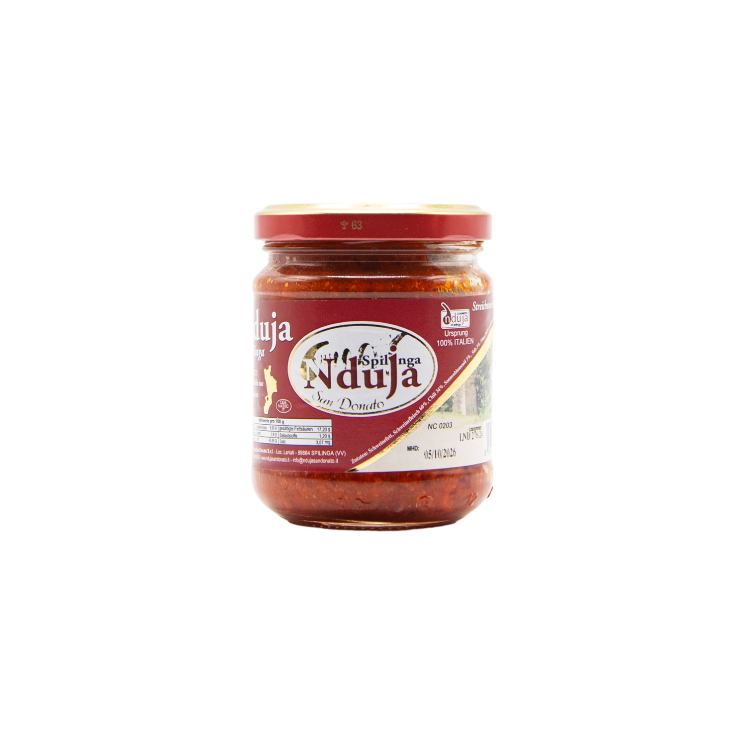 Nduja di Spilinga Streichsalami als Aufstrich im Glas aus dem L'Osteria Shop