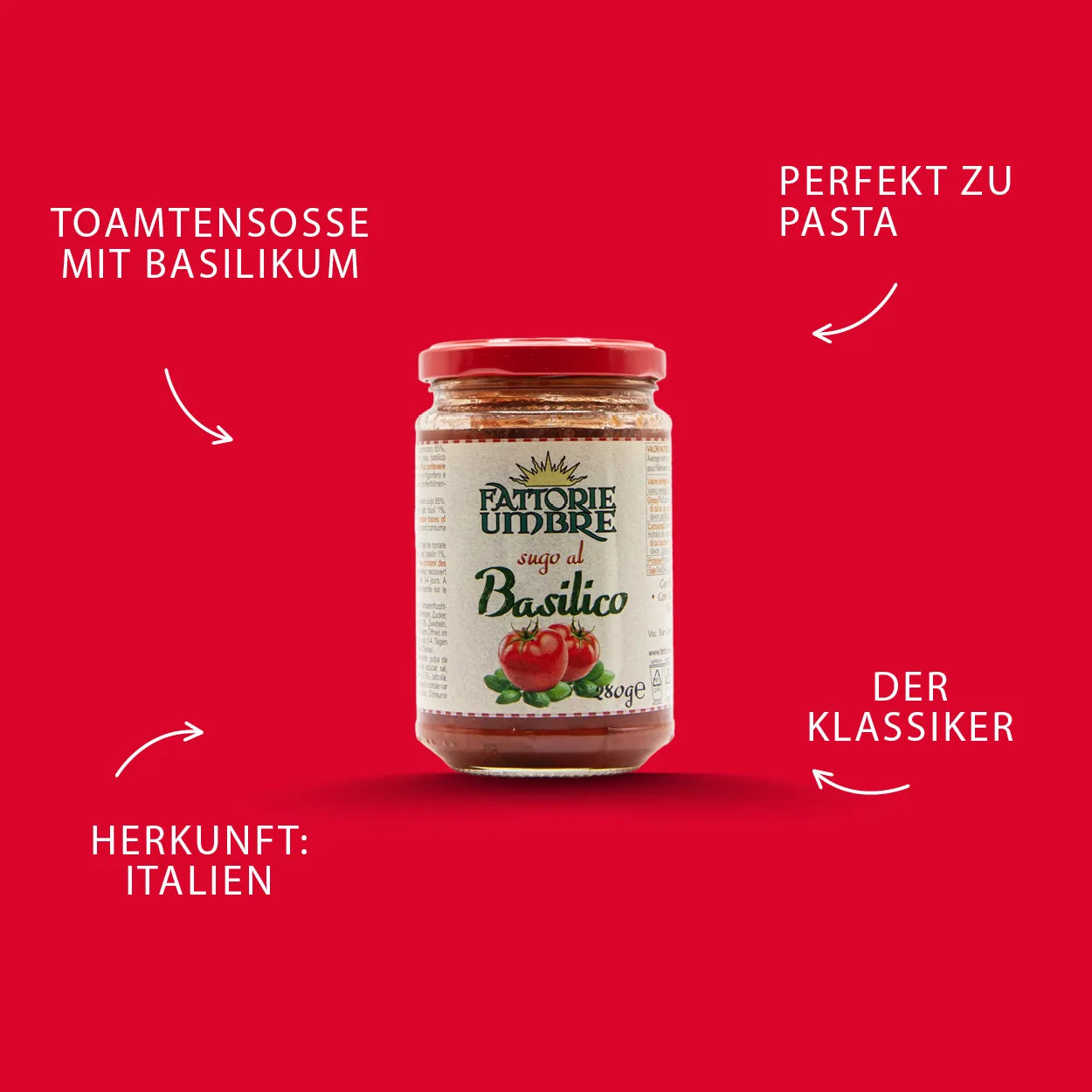 Fattorie Umbre Sugo al Basilico 280gr
