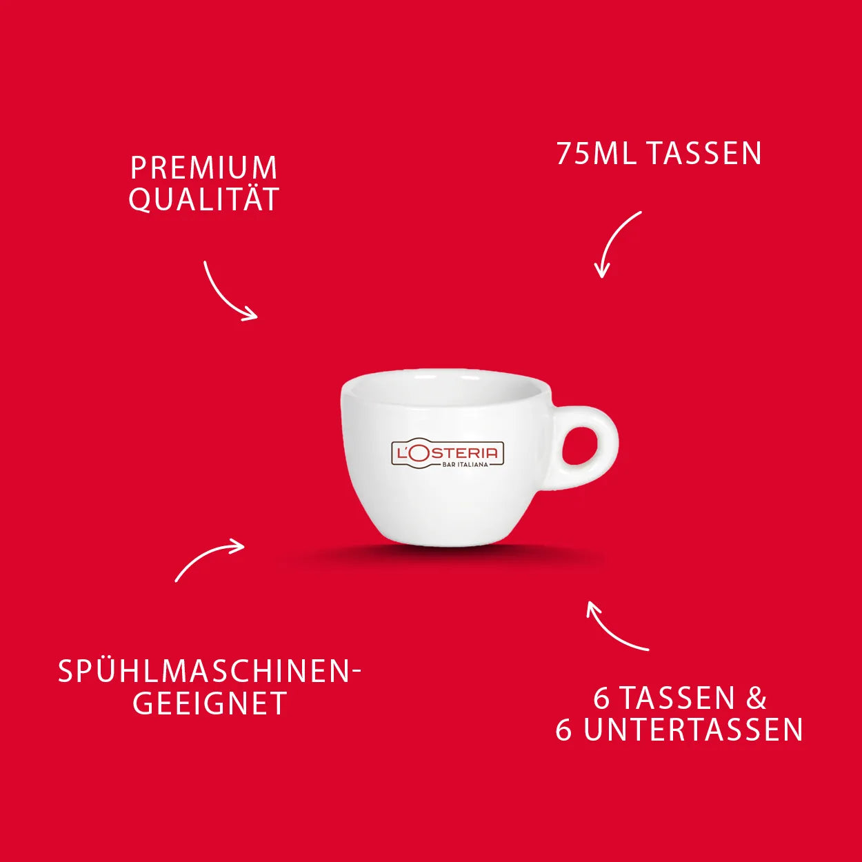 L'Osteria Espresso Tassen-Set
