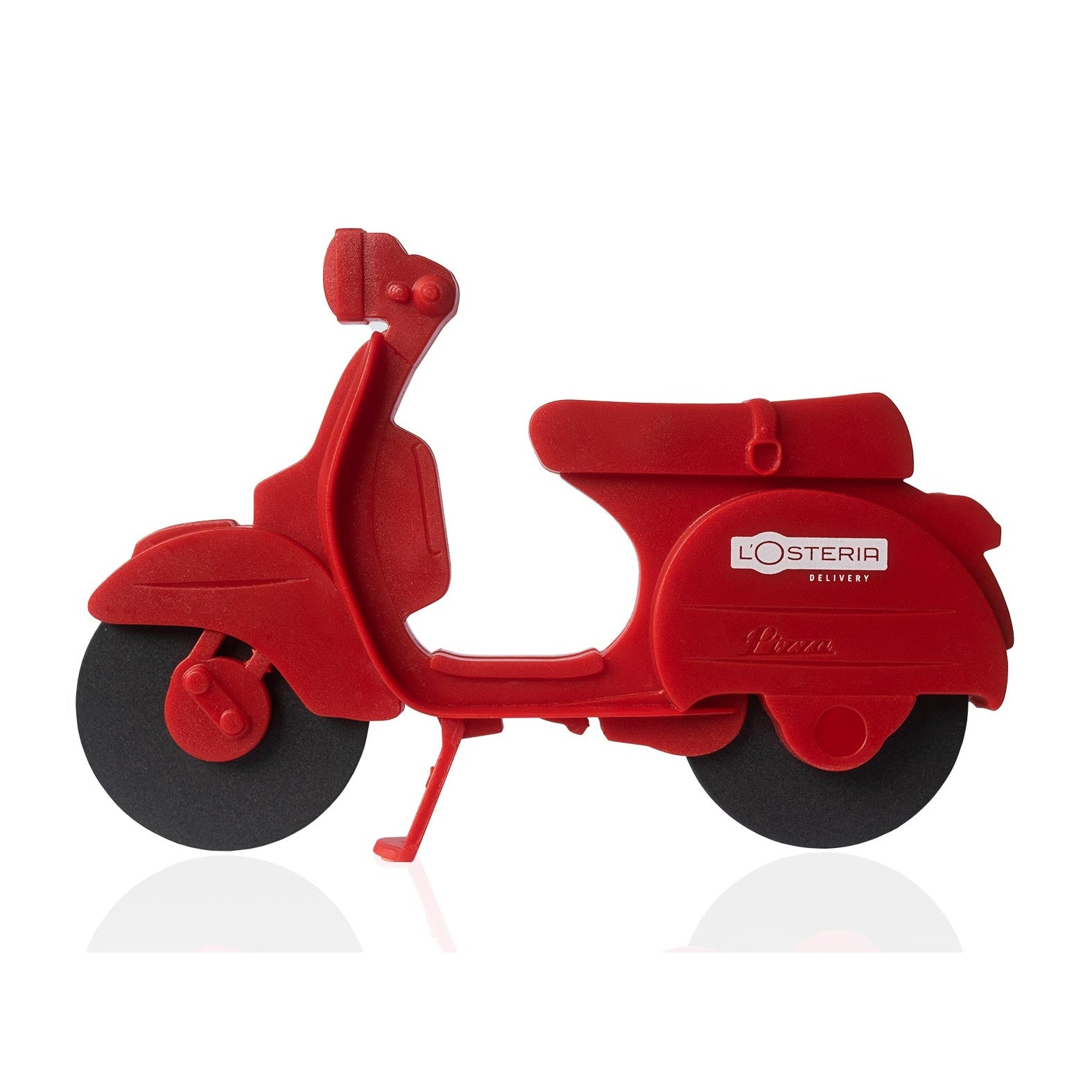 Der L'Osteria Pizza Roller in Form einer roten Vespa